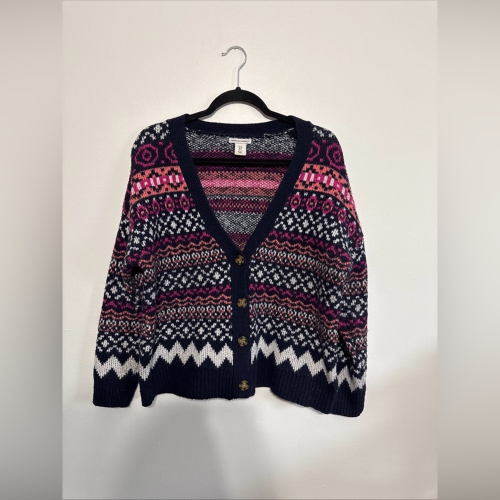 Cupcakes and Cashmere Fair Isle Cardigan Sweater